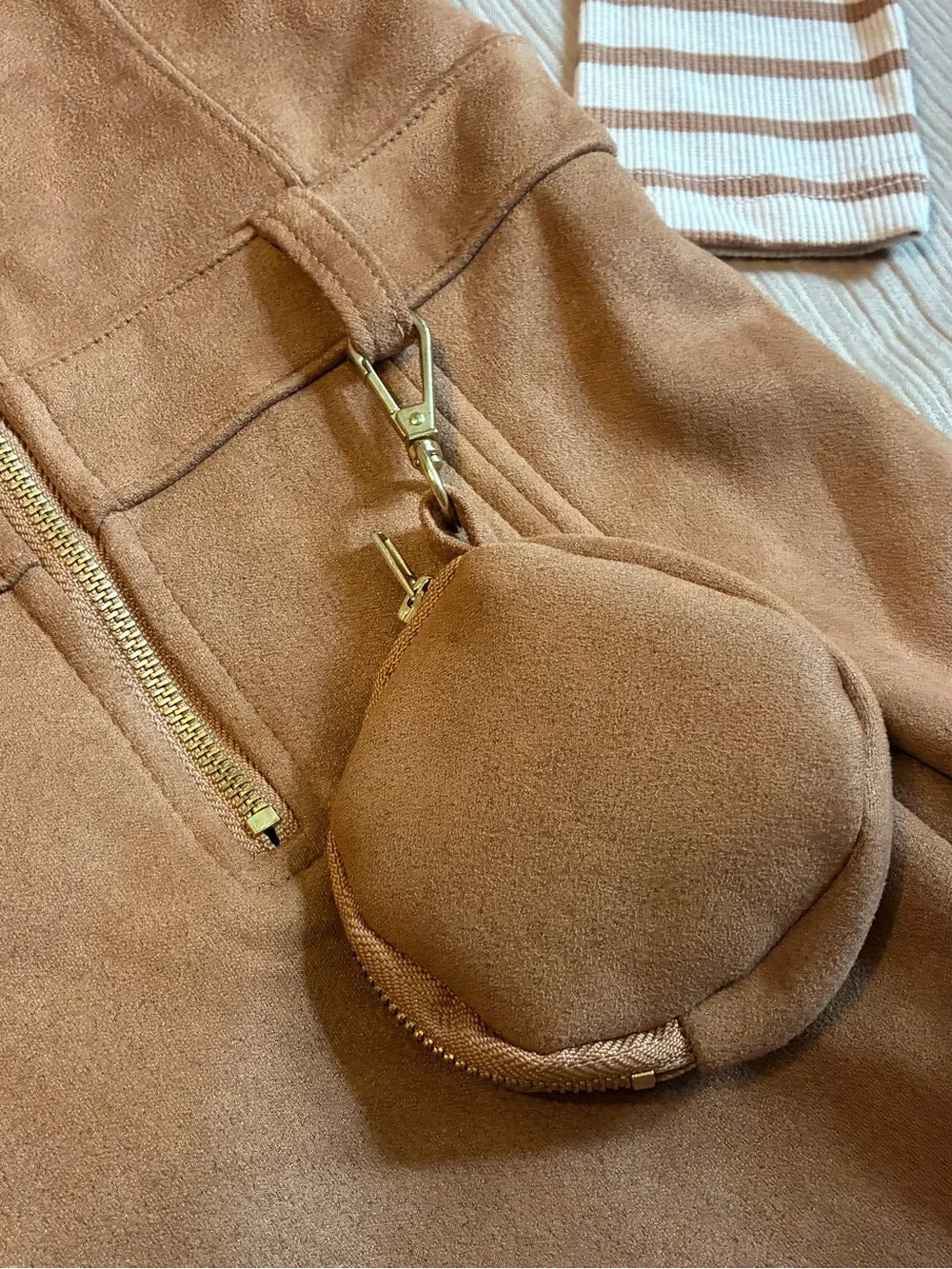 🍂 Fall Boutique Vibes! Tahari Girl Faux Suede Jumper Set w/ Coin Purse • Size 6